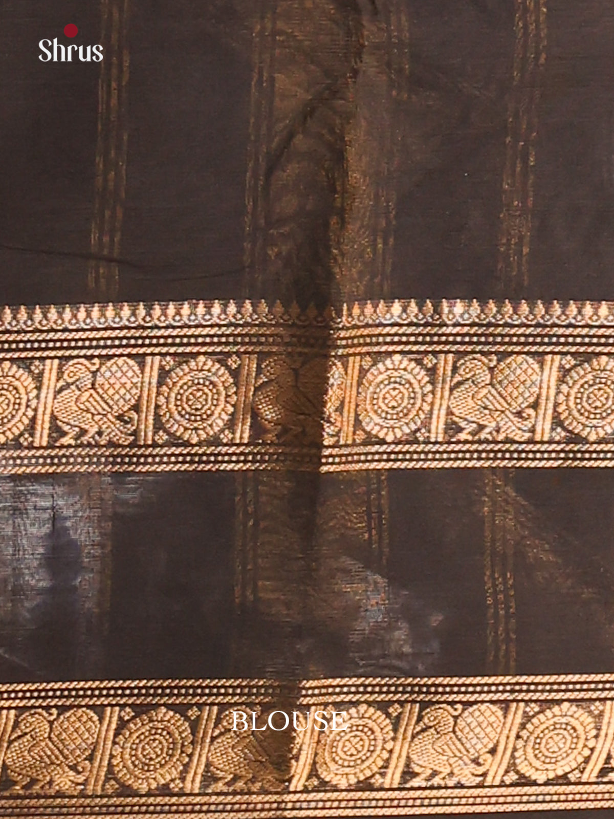 Elegant Black Chettinad Cotton Saree with Zari Border & Pallu - Shop on Shrus.com