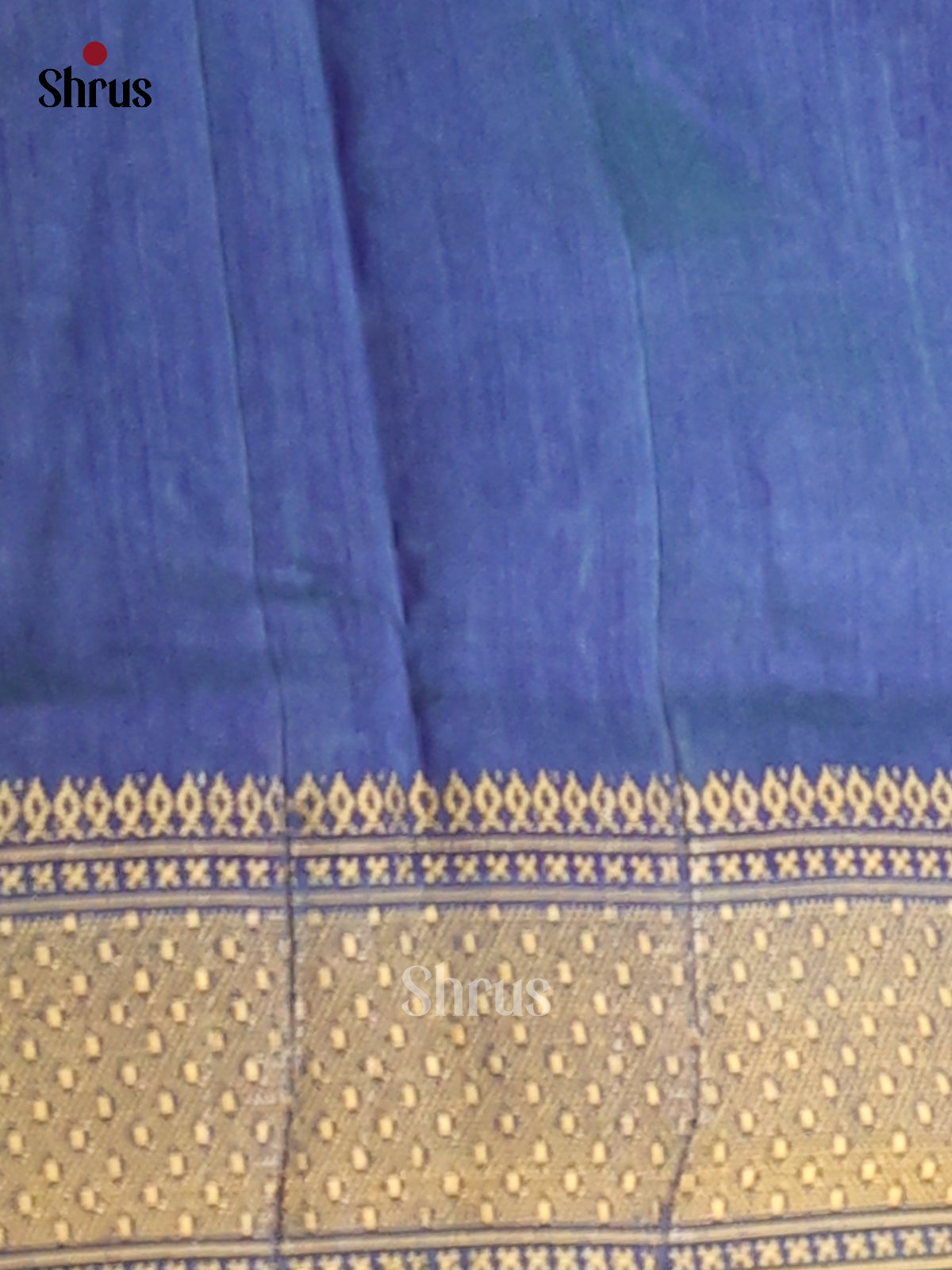 Teal with Blue - Semi Patola Saree - Shop on Shrus.com