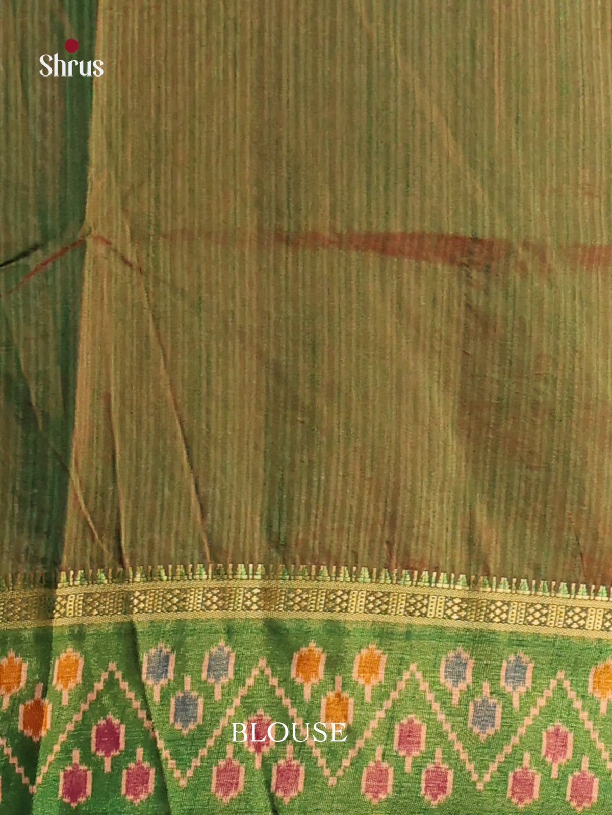 Maroon with Green - Semi Patola Saree - Shop on Shrus.com
