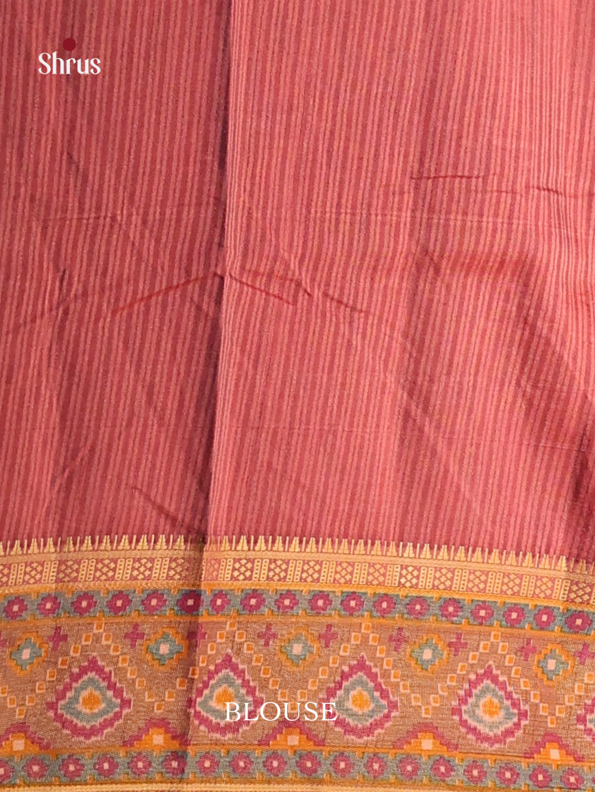 Maroon with Brown- Semi Patola Saree - Shop on Shrus.com