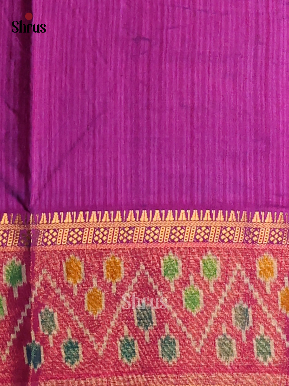Blue with Purple - Semi Patola Saree - Shop on Shrus.com