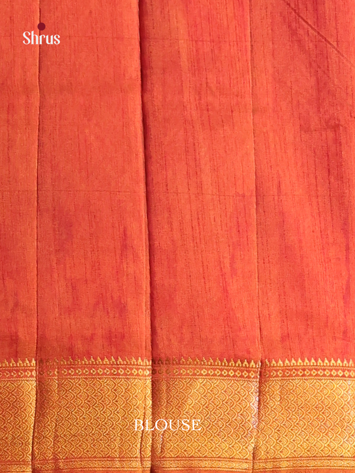 Brown with Orange - Semi Patola Saree - Shop on Shrus.com