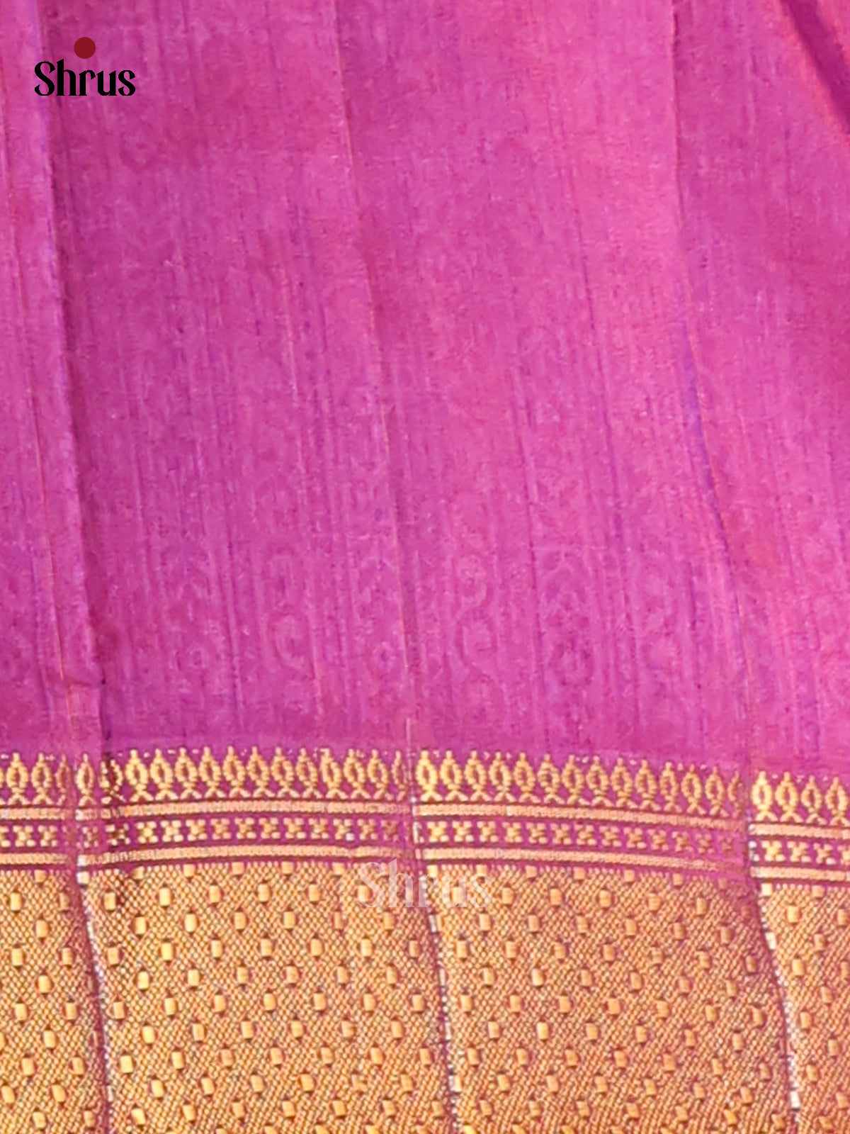 Pink with Purple- Semi Patola Saree - Shop on Shrus.com