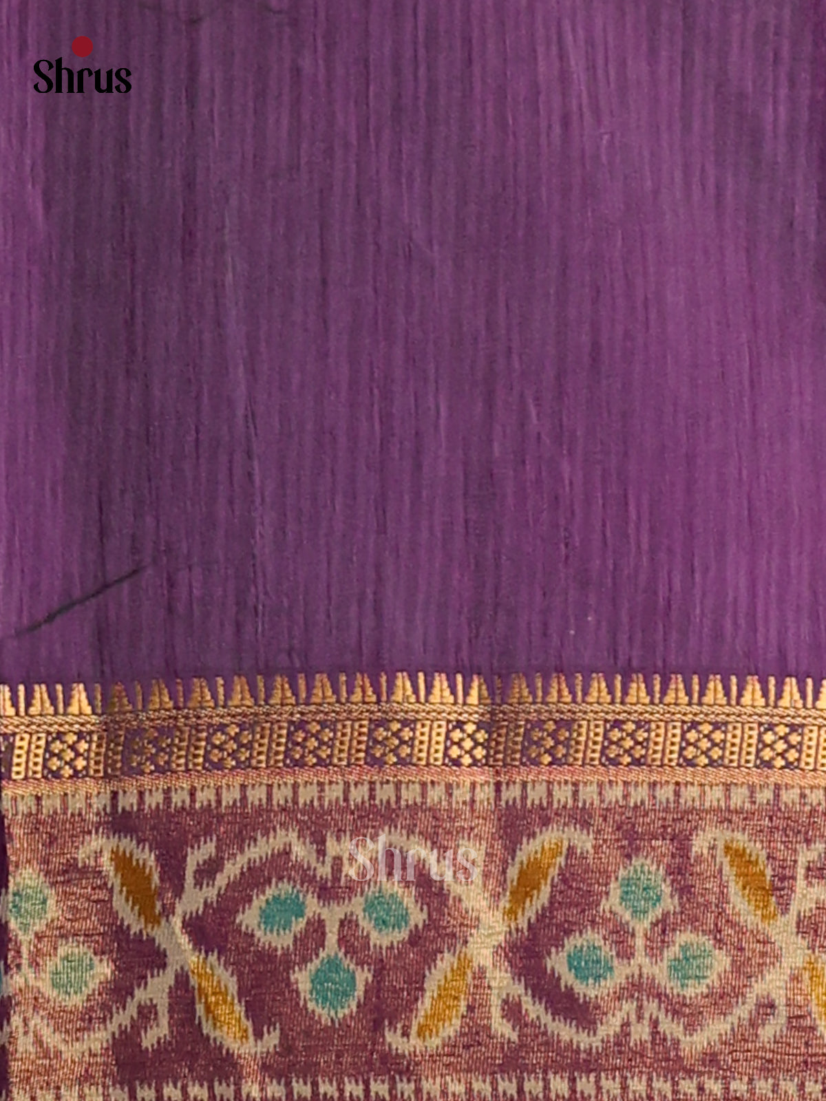 Blue with Purple - Semi Patola Saree - Shop on Shrus.com