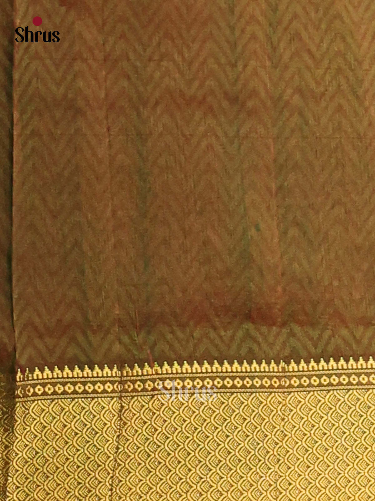 Pink with Green- Semi Patola Saree - Shop on Shrus.com