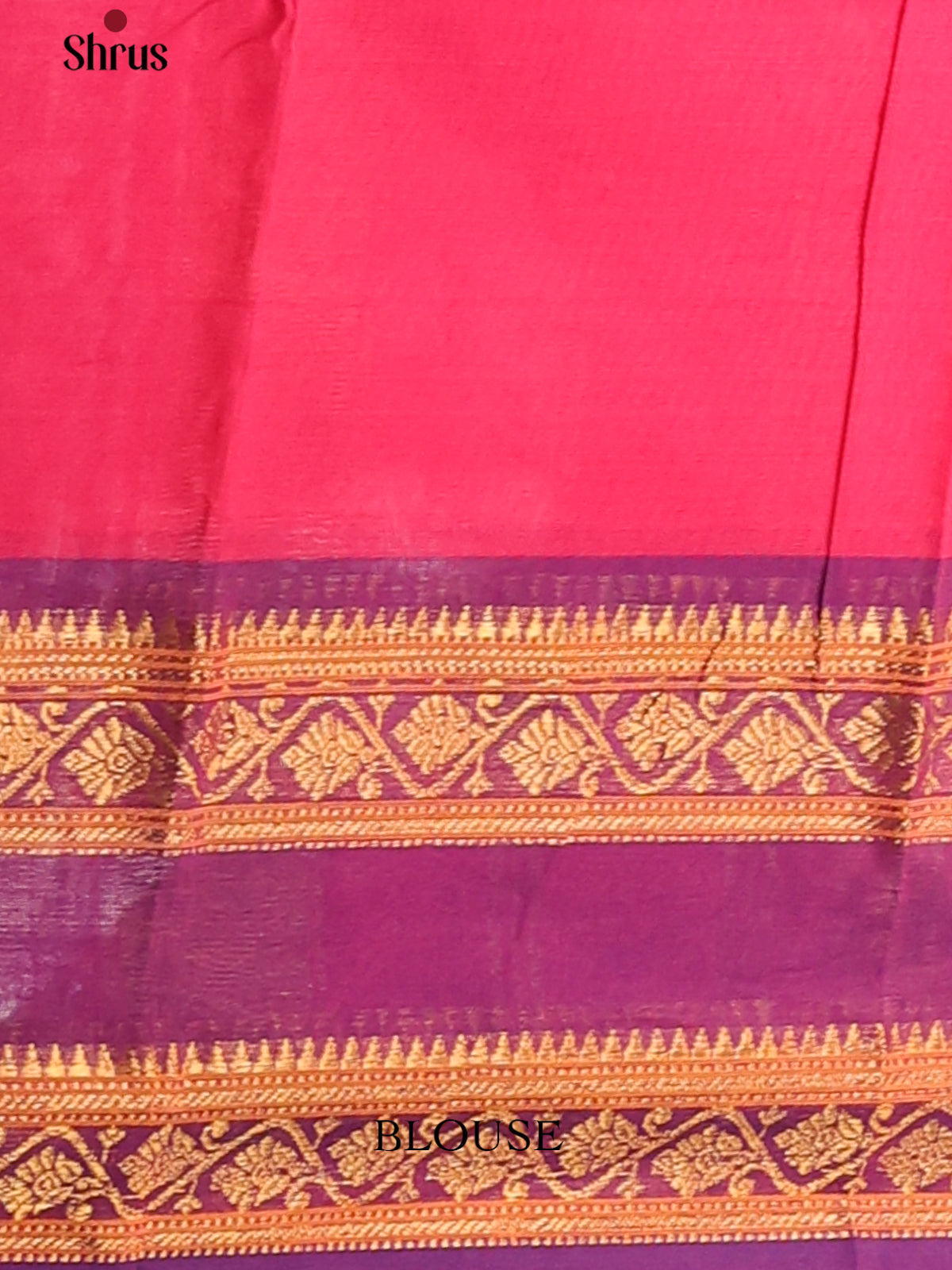 Pink with Purple- Chettinad Cotton Saree - Shop on Shrus.com