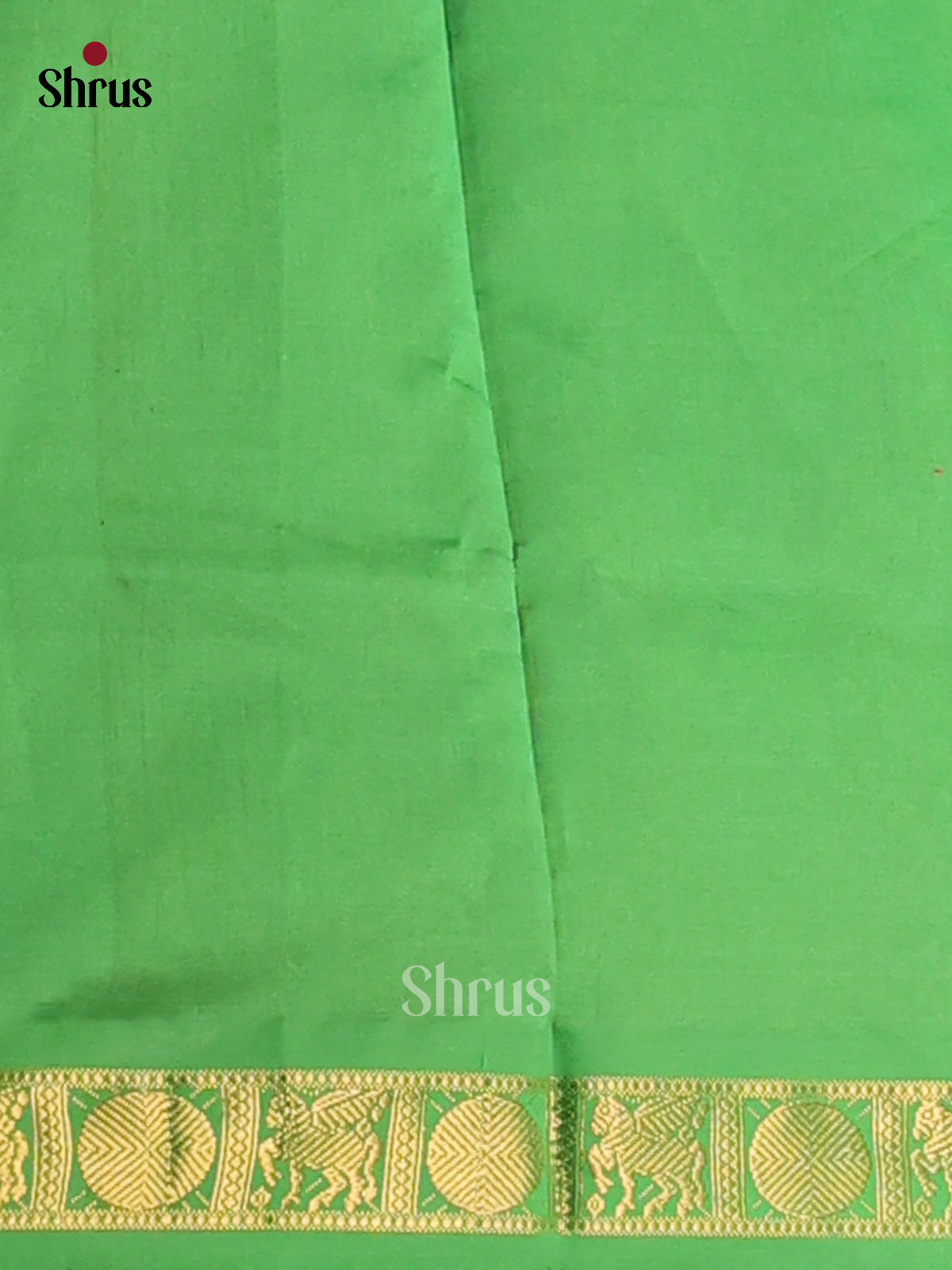 Maroon with Green - Silkcotton-halfpure Saree - Shop on Shrus.com