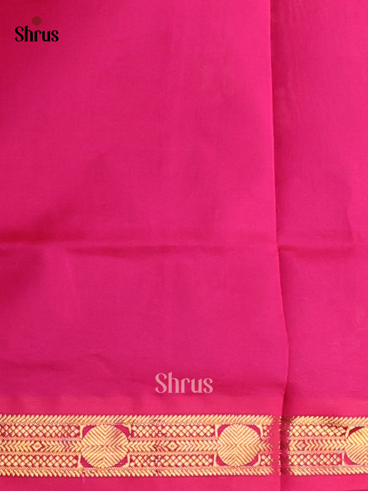 Green with Majenta - Silkcotton-halfpure Saree - Shop on Shrus.com