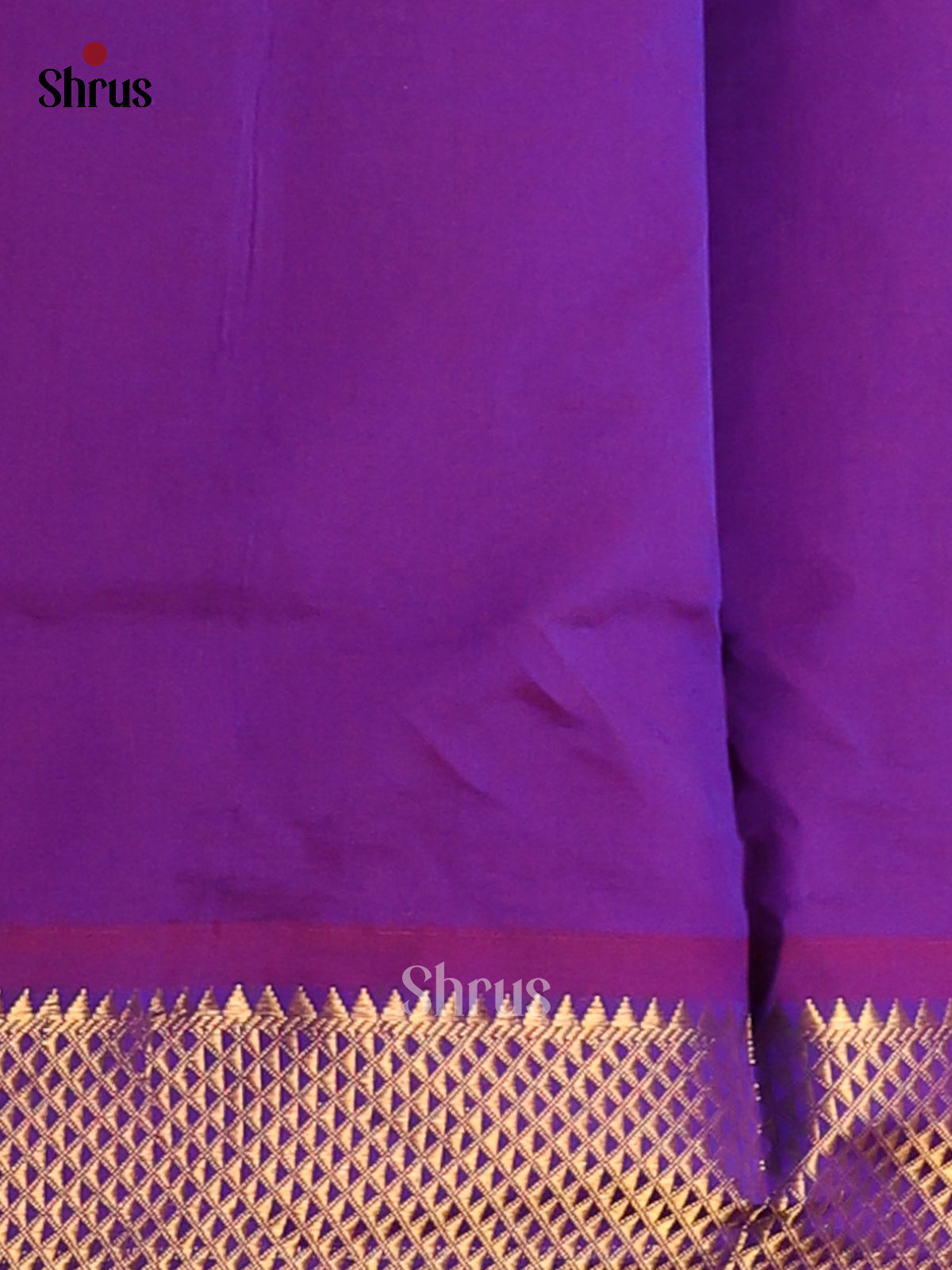 Pink with Violet - Silkcotton-halfpure Saree - Shop on Shrus.com