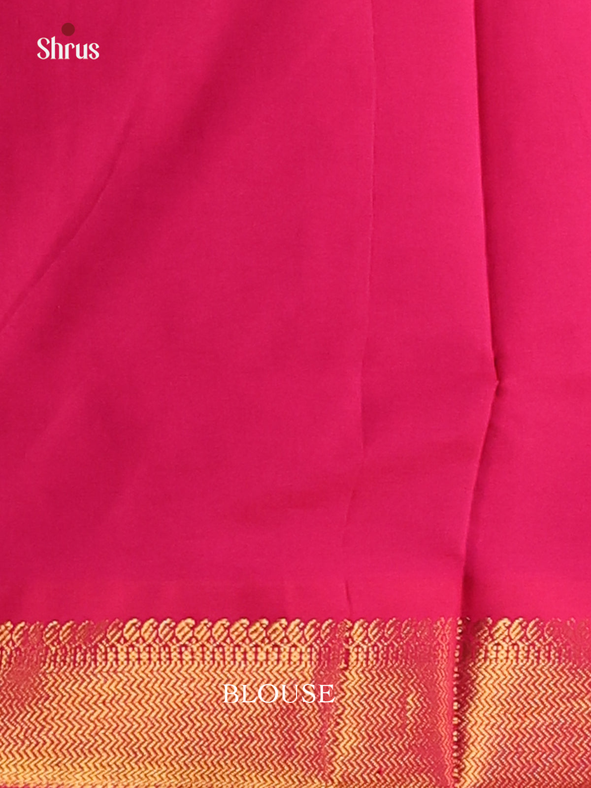 Dark Green with Pink - Silkcotton-halfpure Saree - Shop on Shrus.com