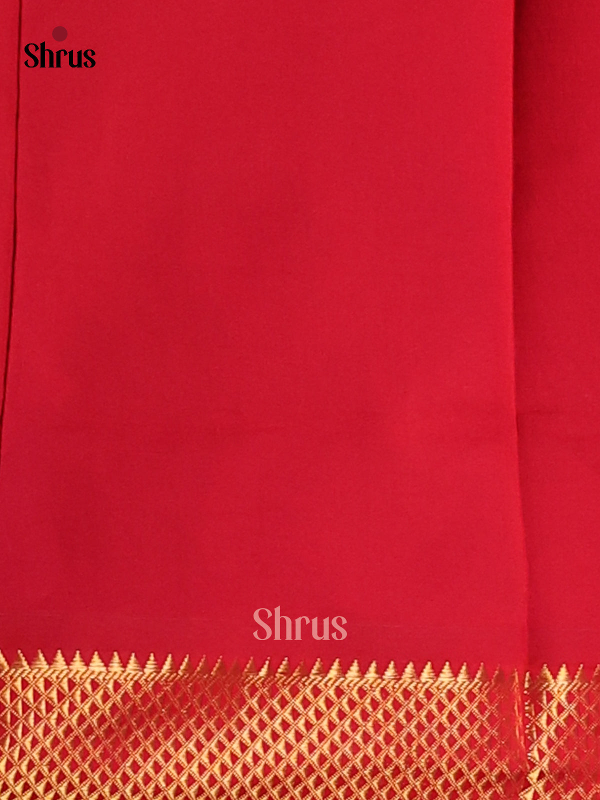 Violet with Red - Silkcotton-halfpure Saree - Shop on Shrus.com