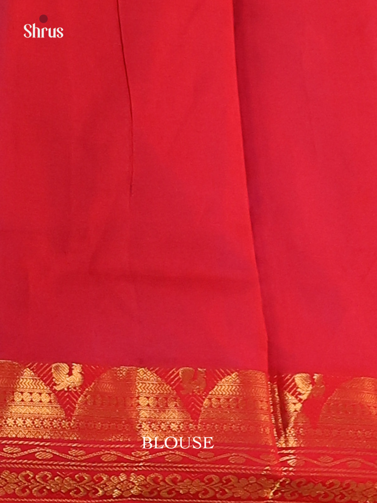 Blue with Red - Silkcotton-halfpure Saree - Shop on Shrus.com