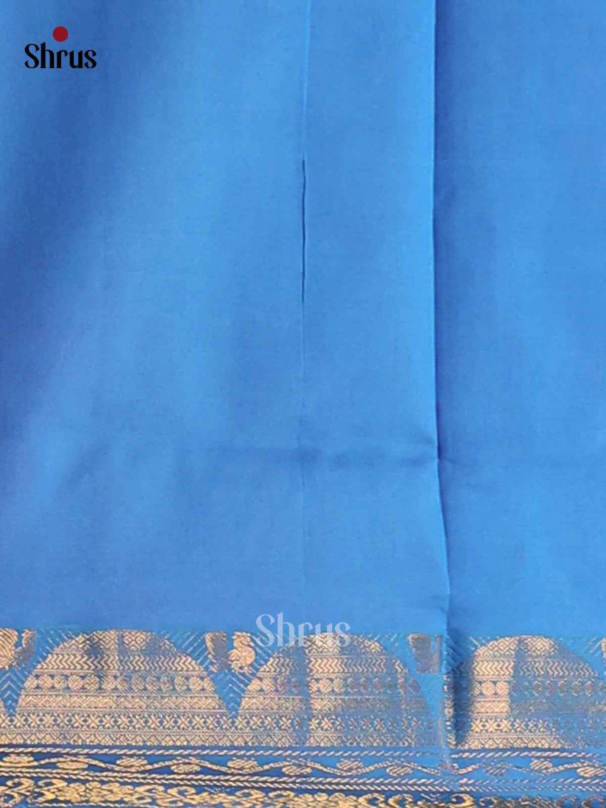 Pink With Blue- Silkcotton-halfpure Saree - Shop on Shrus.com