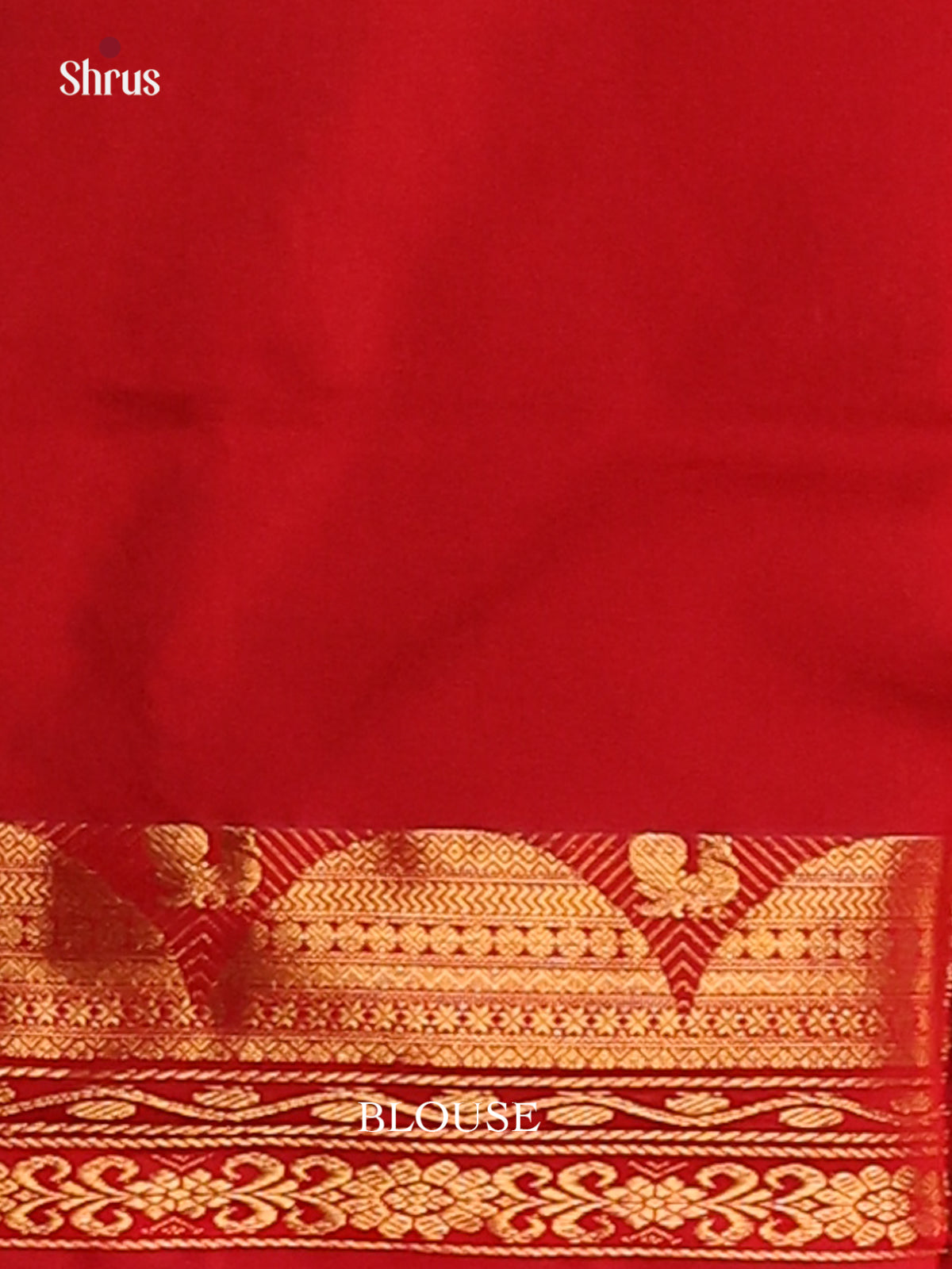Dark Green with Red - Silkcotton-halfpure Saree - Shop on Shrus.com
