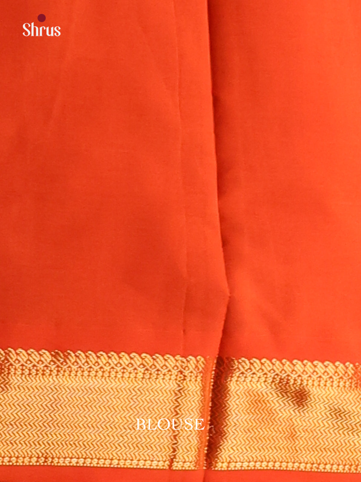 Grey with Orange- Silkcotton-halfpure Saree - Shop on Shrus.com