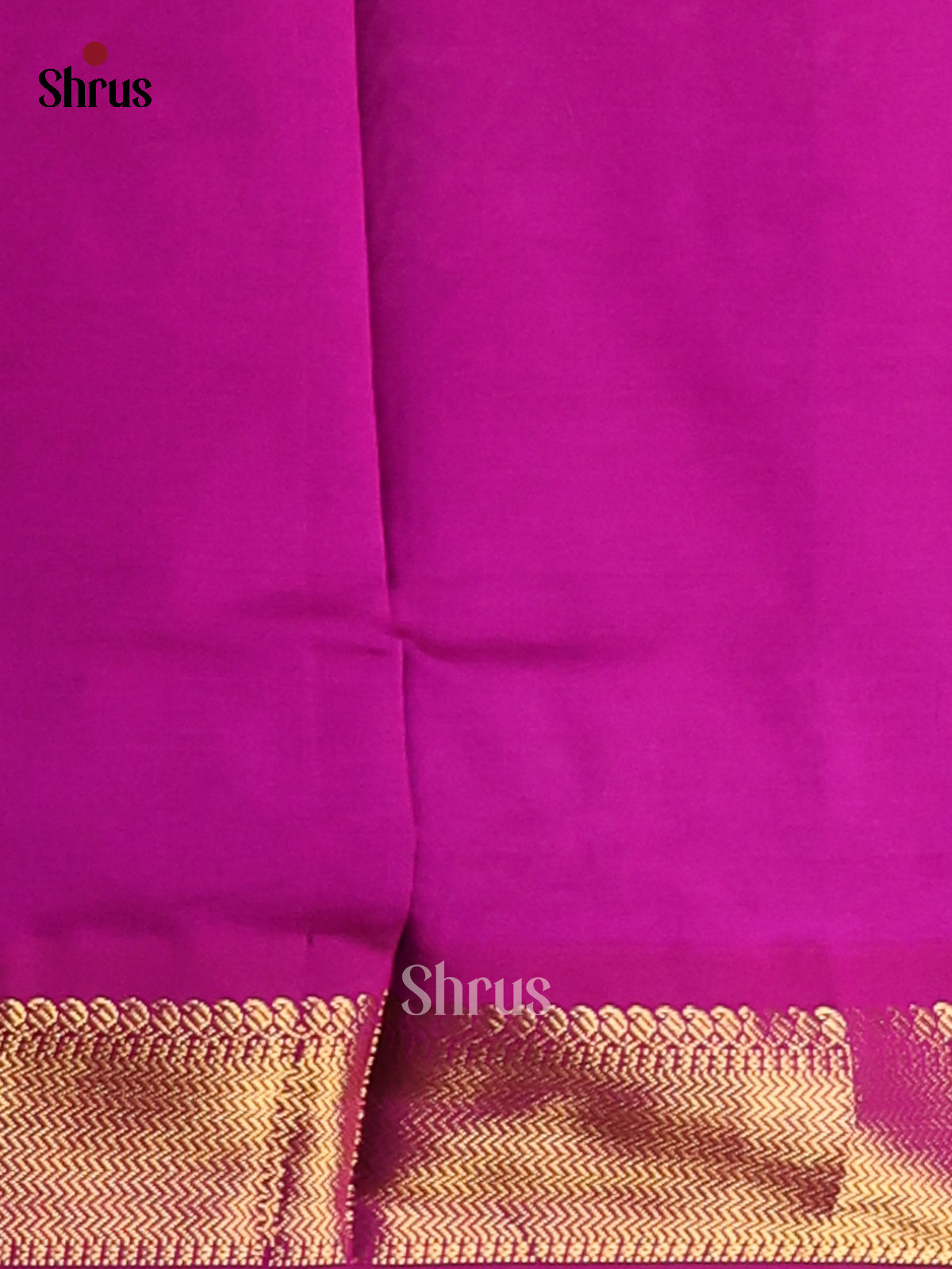 Blue with Majenta- Silkcotton-halfpure Saree - Shop on Shrus.com