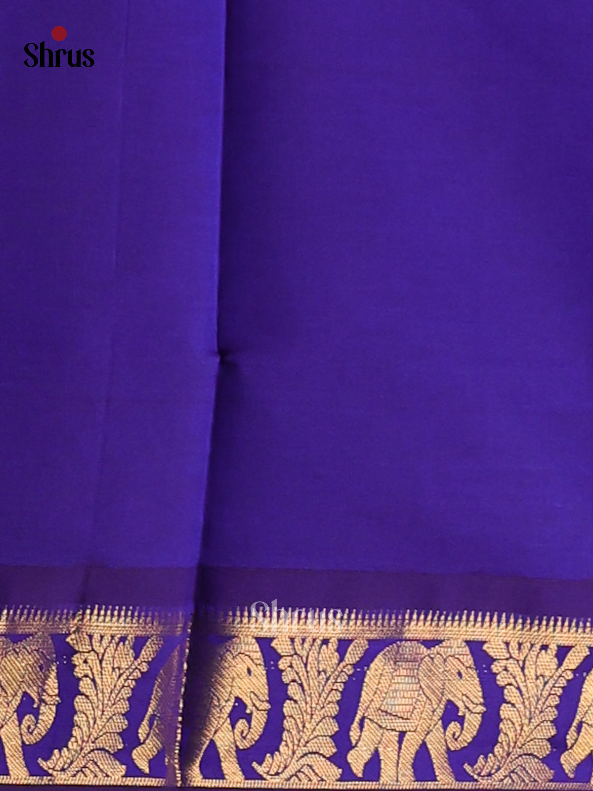 Green with Blue- Silkcotton-halfpure Saree - Shop on Shrus.com
