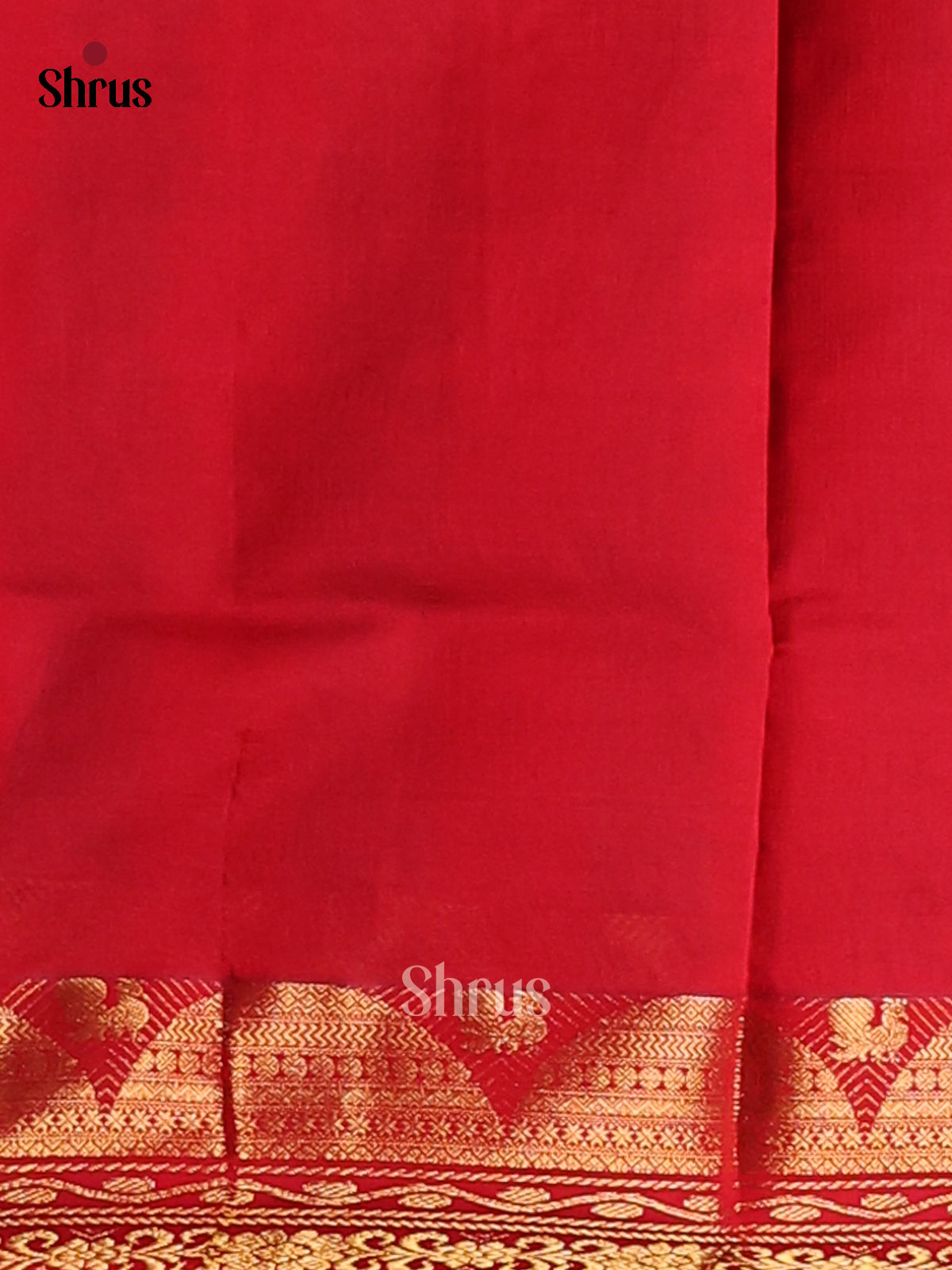 Red & Blue- Silkcotton-halfpure Saree - Shop on Shrus.com