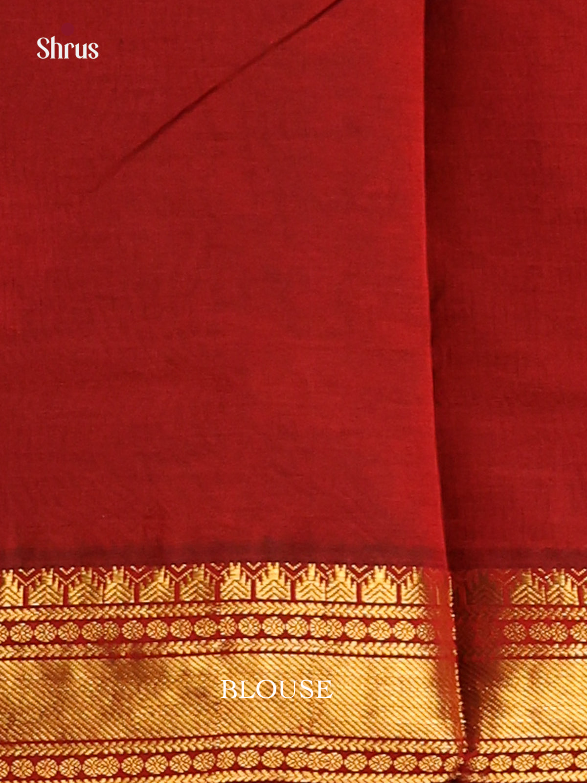 Blue & Maroon - Silkcotton-halfpure Saree - Shop on Shrus.com