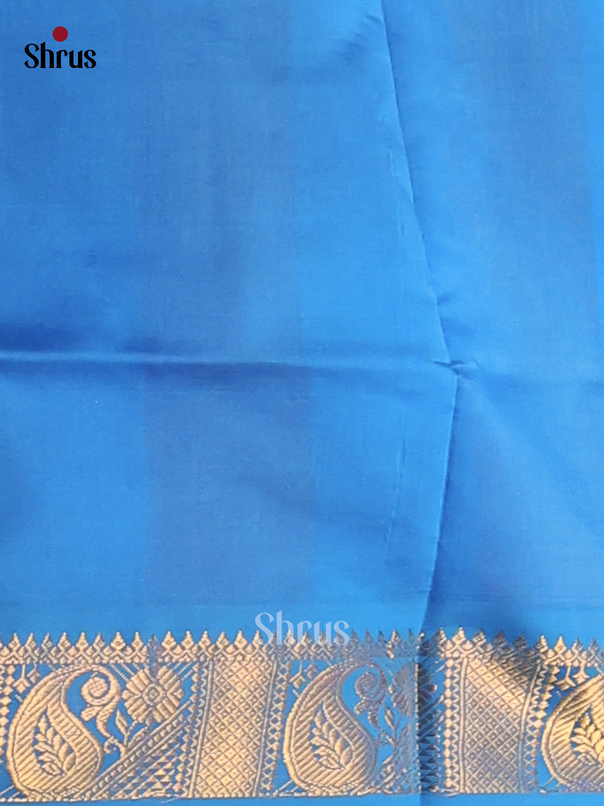 Maroon & Blue- Silkcotton-halfpure Saree - Shop on Shrus.com