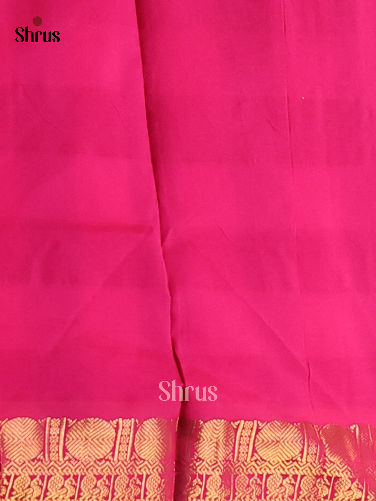Pink & Black- Silkcotton-halfpure Saree - Shop on Shrus.com