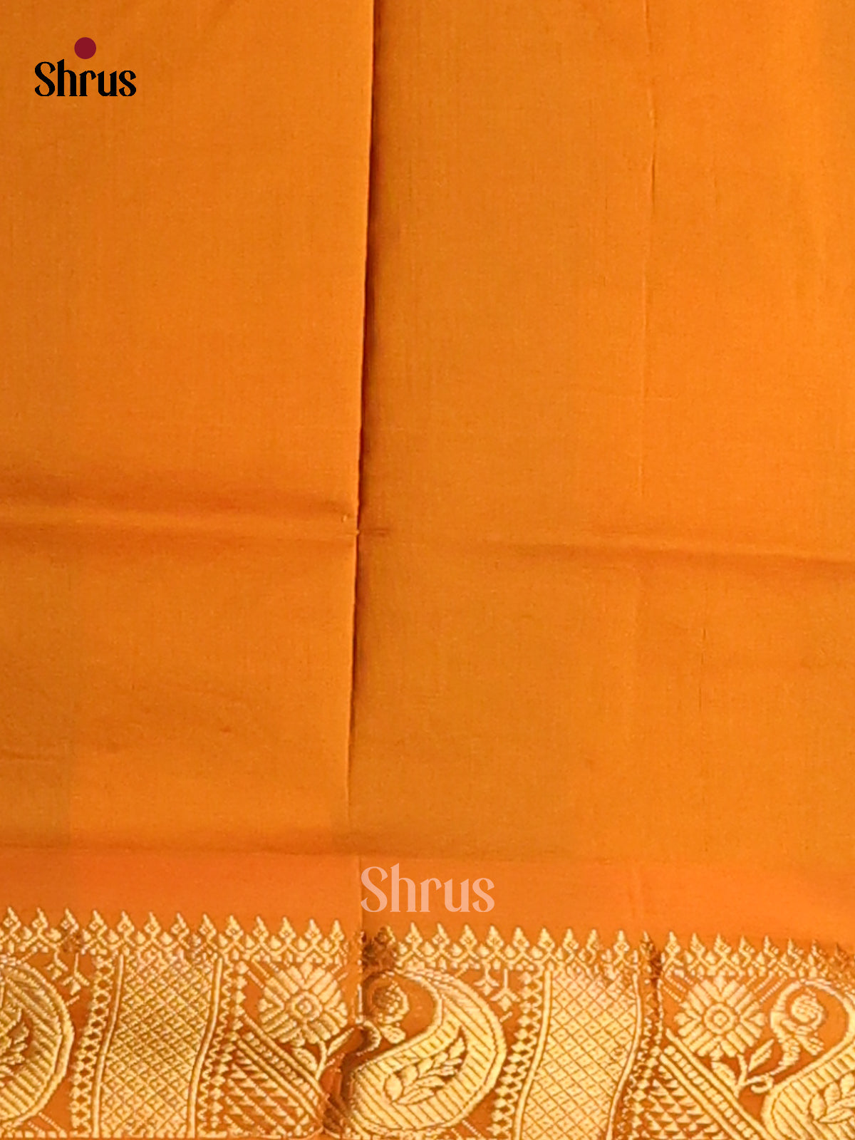 Green & Mustard- Silkcotton-halfpure Saree - Shop on Shrus.com