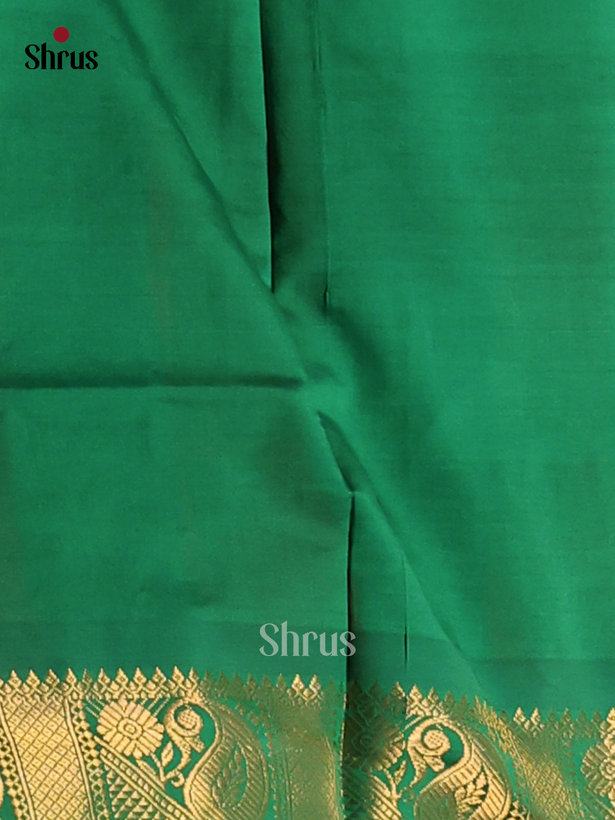 Red & Green- Silkcotton-halfpure Saree - Shop on Shrus.com