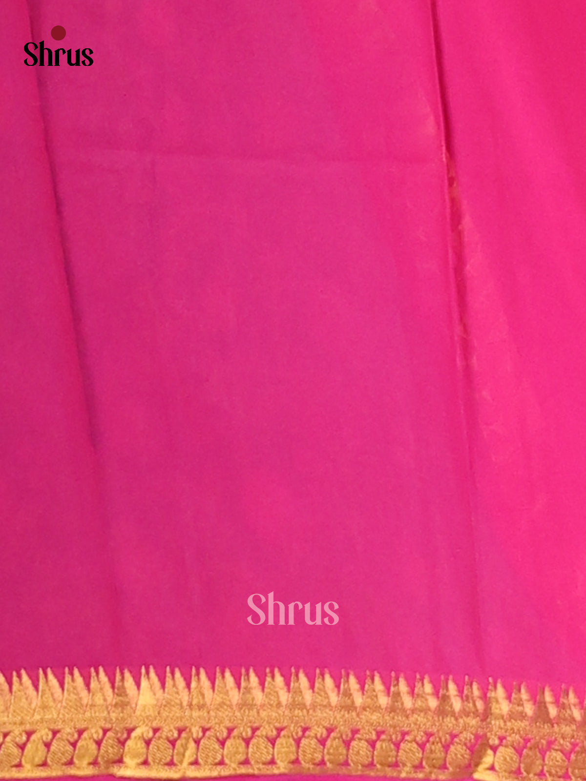 Blue with Pink- Semi Mysoresilk Saree - Shop on Shrus.com