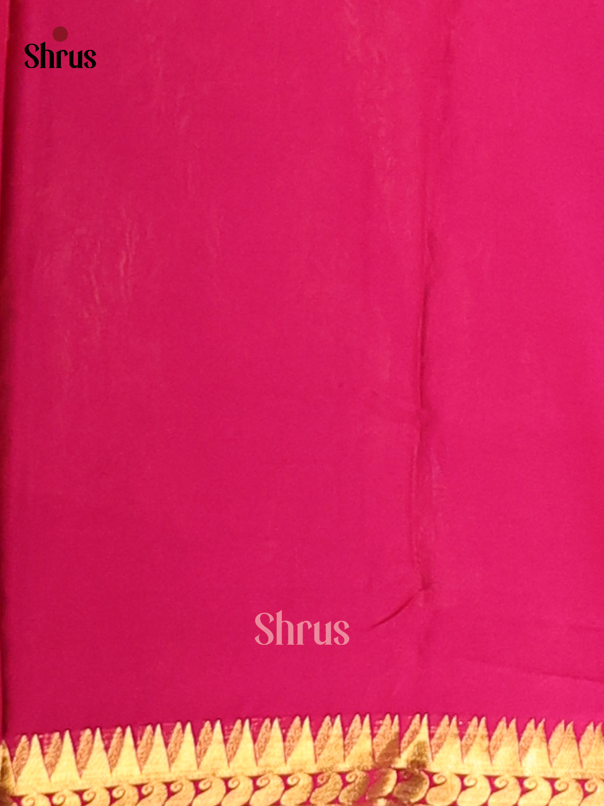 Maroon with Pink - Semi Mysoresilk Saree - Shop on Shrus.com