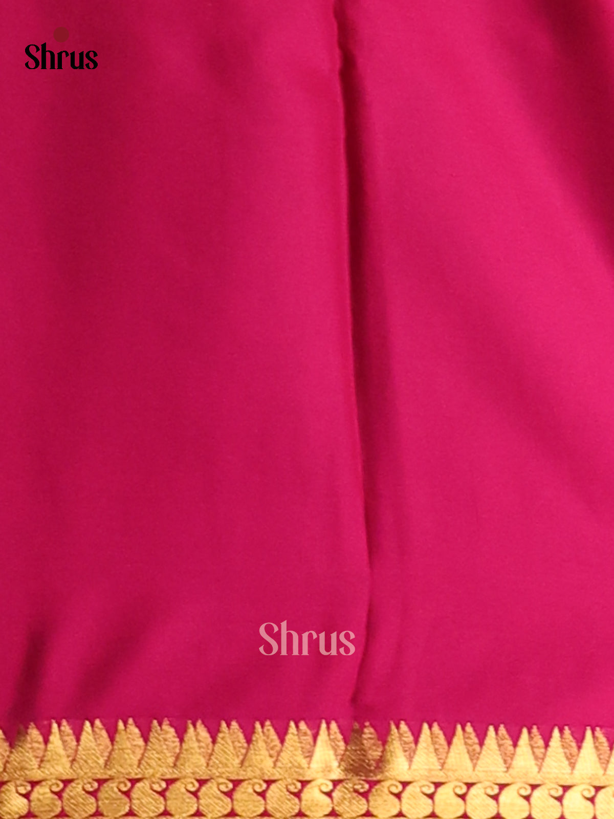 Blue with Pink - Semi Mysoresilk Saree - Shop on Shrus.com