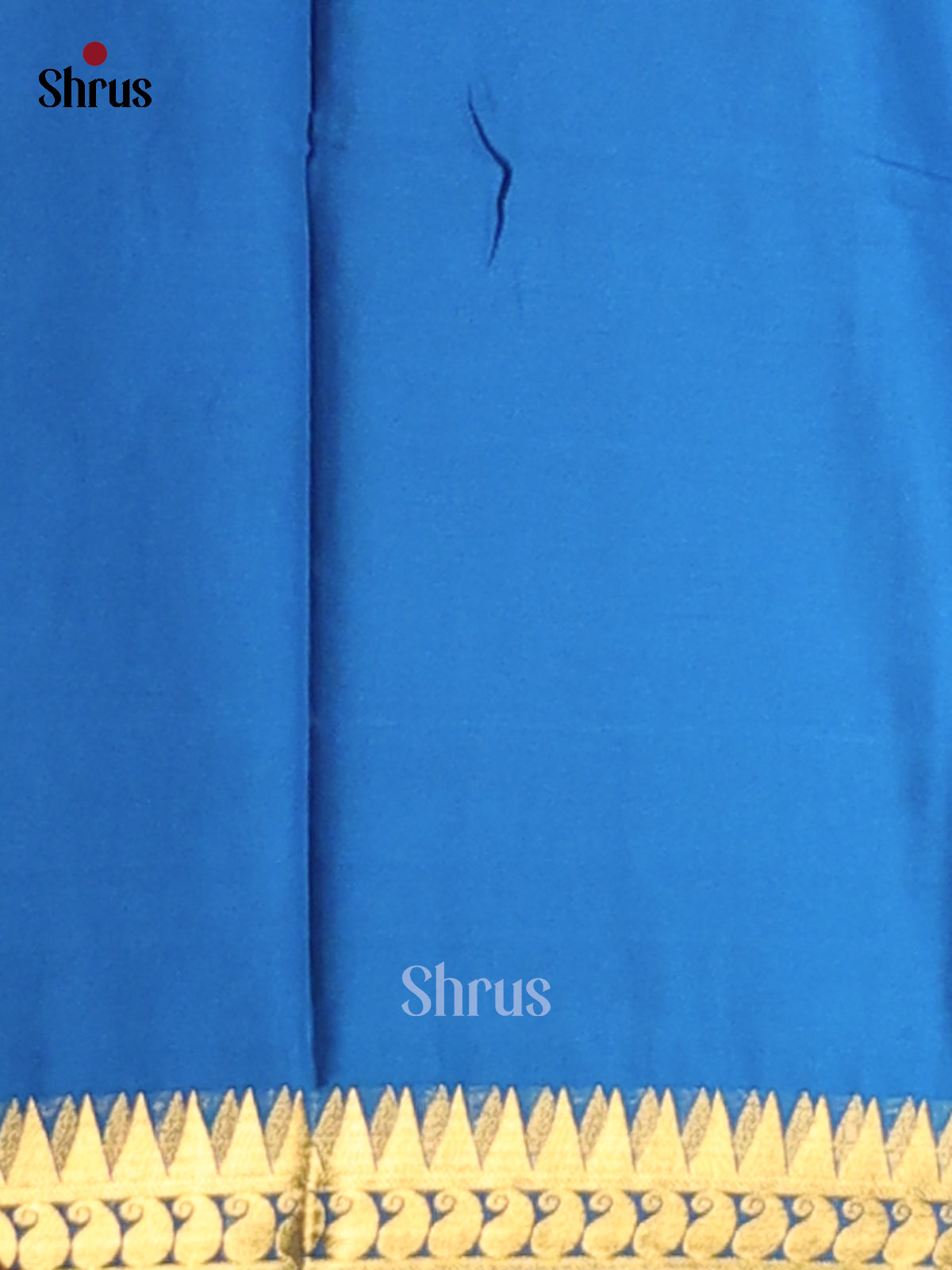 Maroon with Blue - Semi Mysoresilk Saree - Shop on Shrus.com