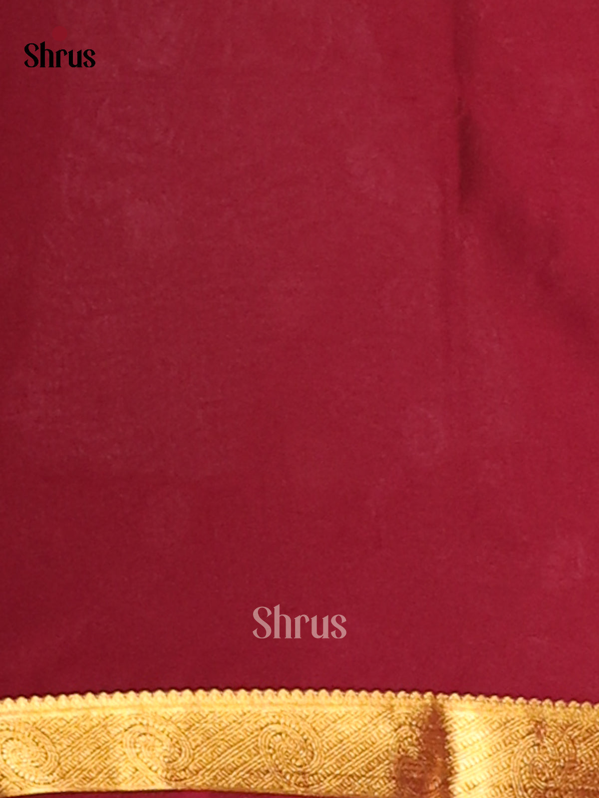 Brown with Maroon- Semi Mysoresilk Saree - Shop on Shrus.com