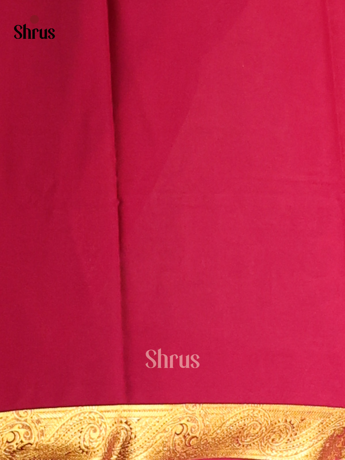 Mustard with Maroon - Semi Mysoresilk Saree - Shop on Shrus.com