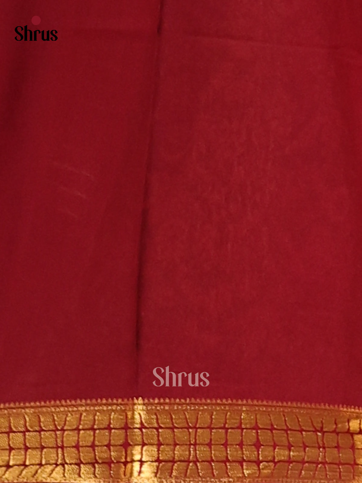 Dark Green & Maroon - Semi Mysoresilk Saree - Shop on Shrus.com