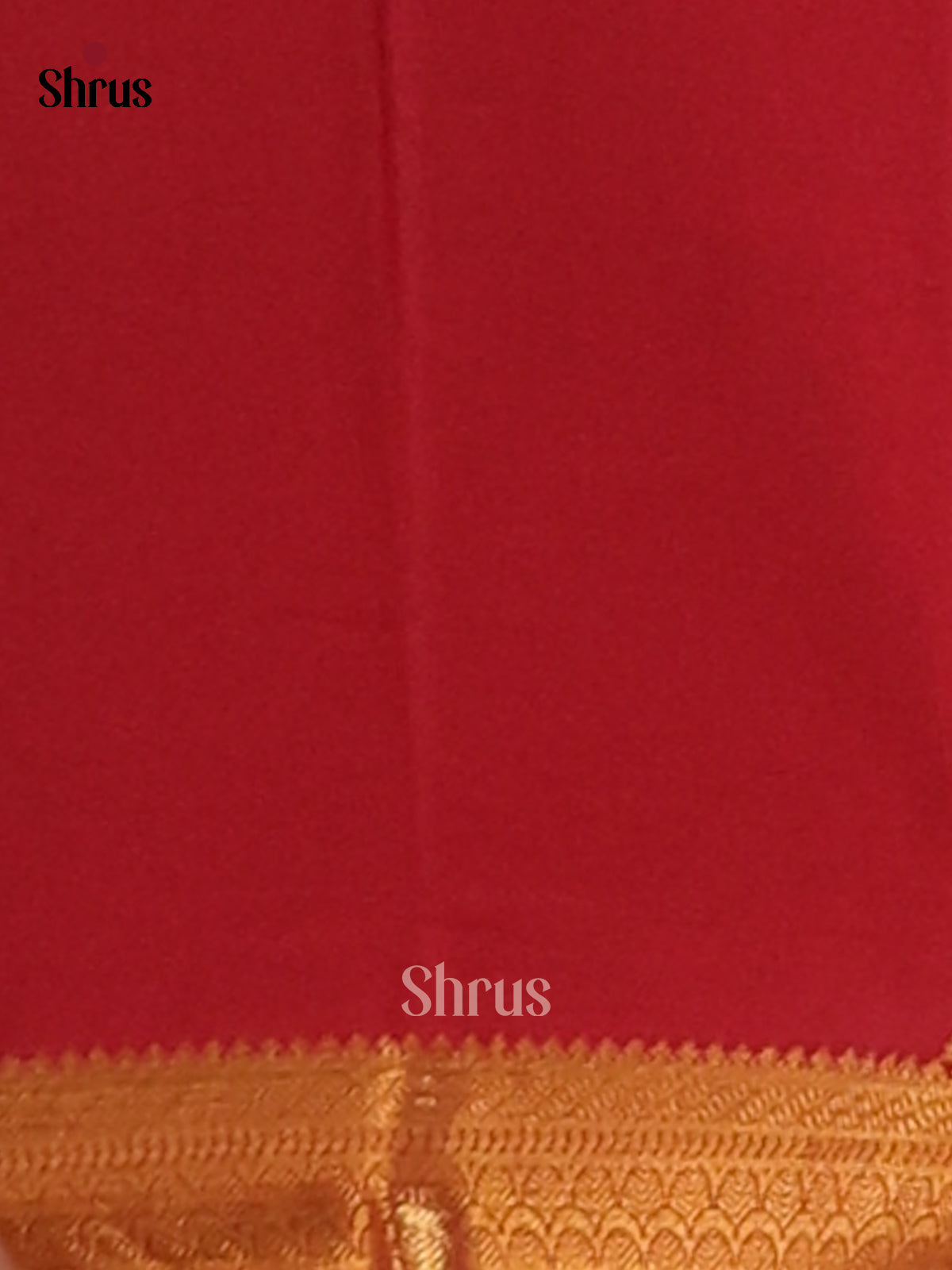 Dark Green with Maroon - Semi Mysoresilk Saree - Shop on Shrus.com