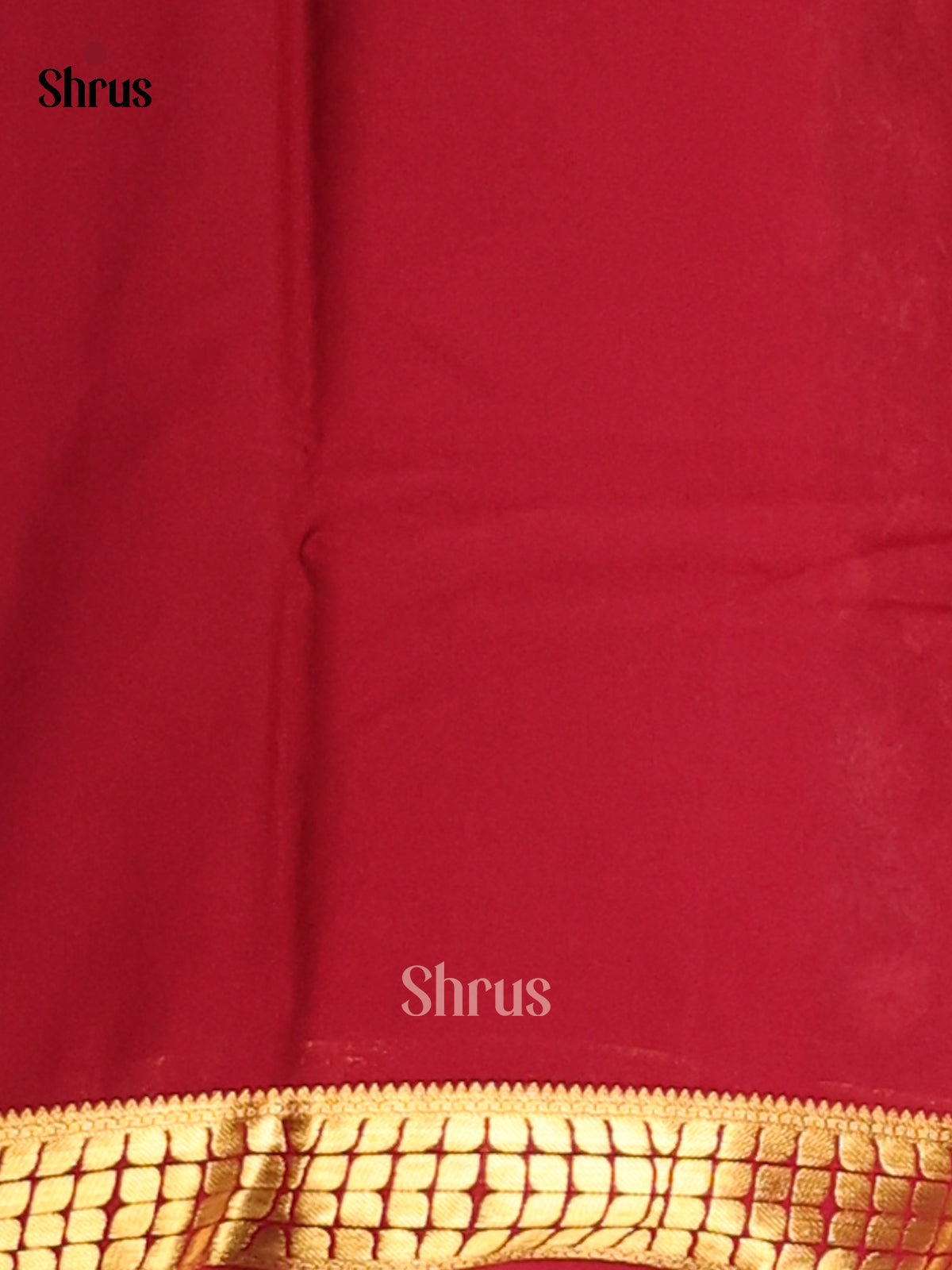 Dark Green with Maroon - Semi Mysoresilk Saree - Shop on Shrus.com