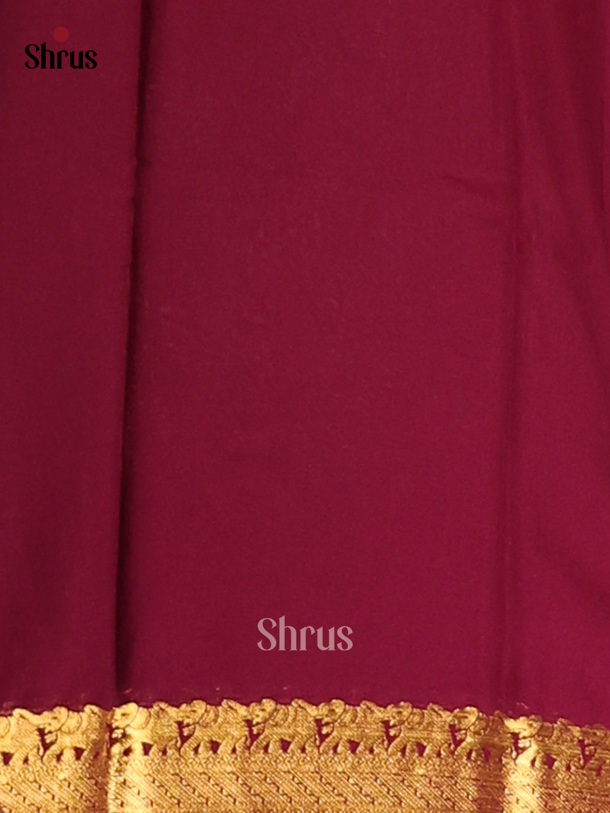 Black with Maroon - Semi Mysoresilk Saree - Shop on Shrus.com