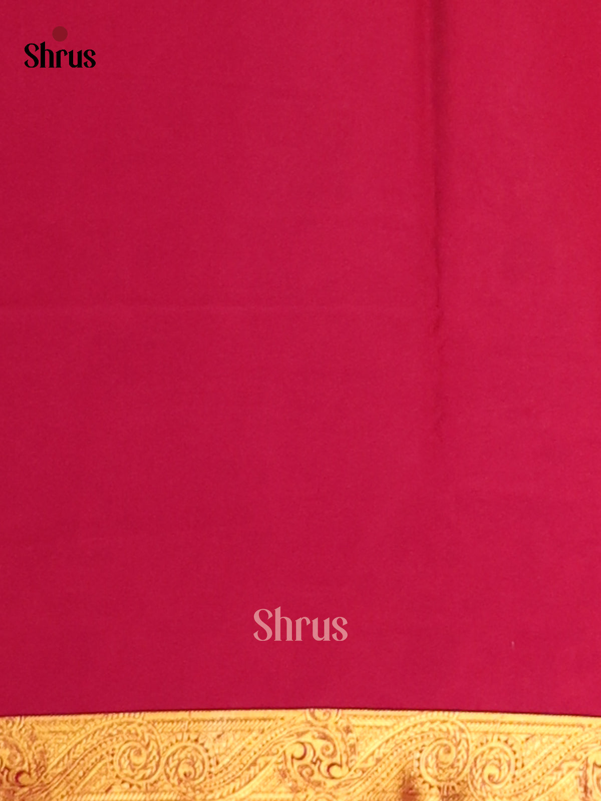 Mustard with Maroon - Semi Mysoresilk Saree - Shop on Shrus.com