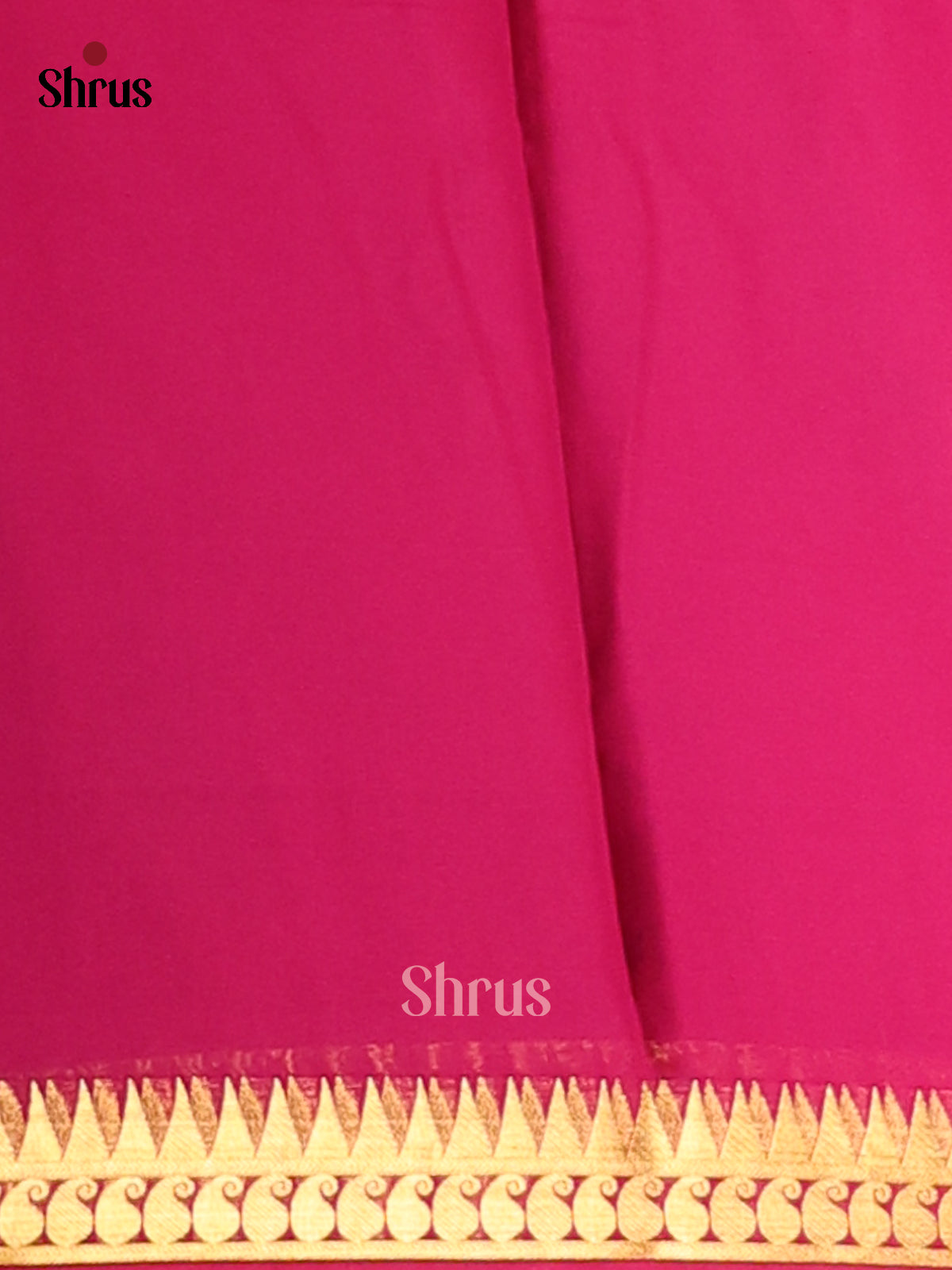 Blue with Majenta- Semi Mysoresilk Saree - Shop on Shrus.com