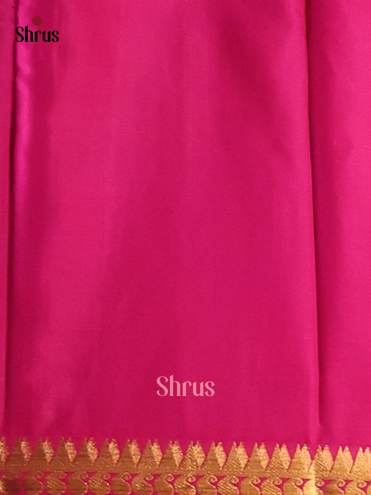 Blue with Pink - Semi Mysoresilk Saree - Shop on Shrus.com