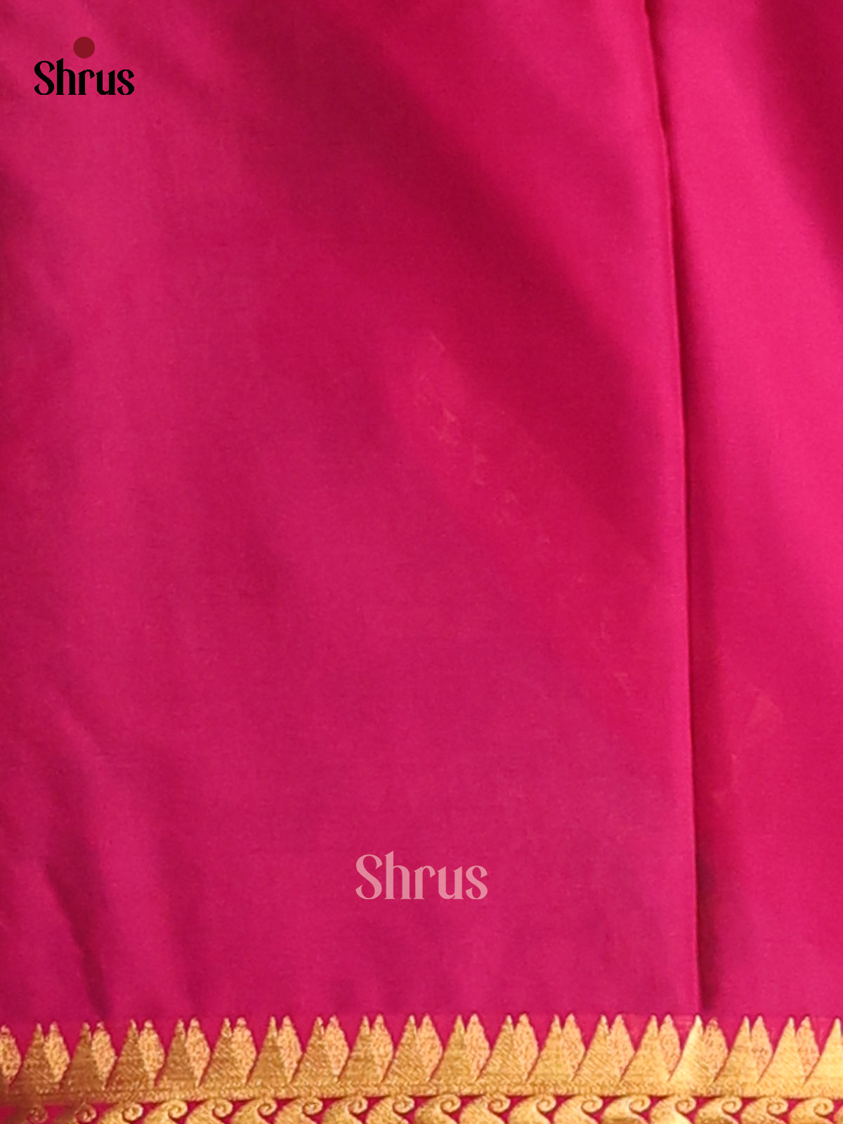 Green with Majenta - Semi Mysoresilk Saree - Shop on Shrus.com