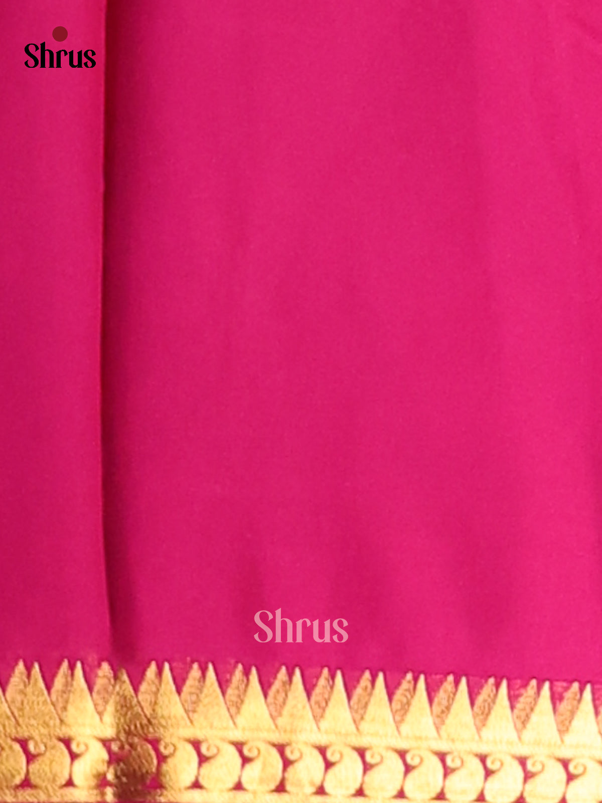 Blue with Pink - Semi Mysoresilk Saree - Shop on Shrus.com