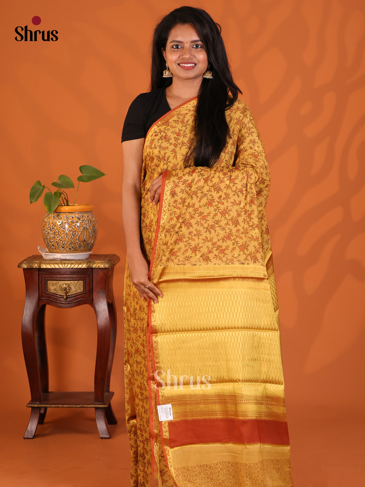 Mustrad - Semi Mysoresilk Saree - Shop on Shrus.com