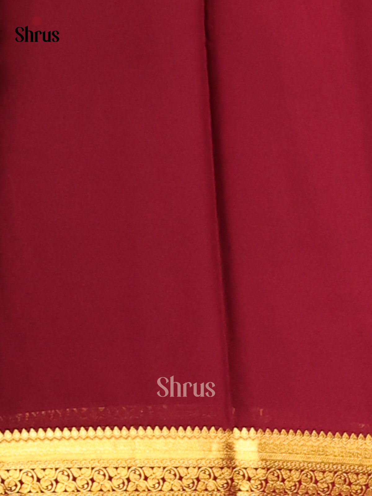 Brown with Maroon - Semi Mysoresilk Saree - Shop on Shrus.com