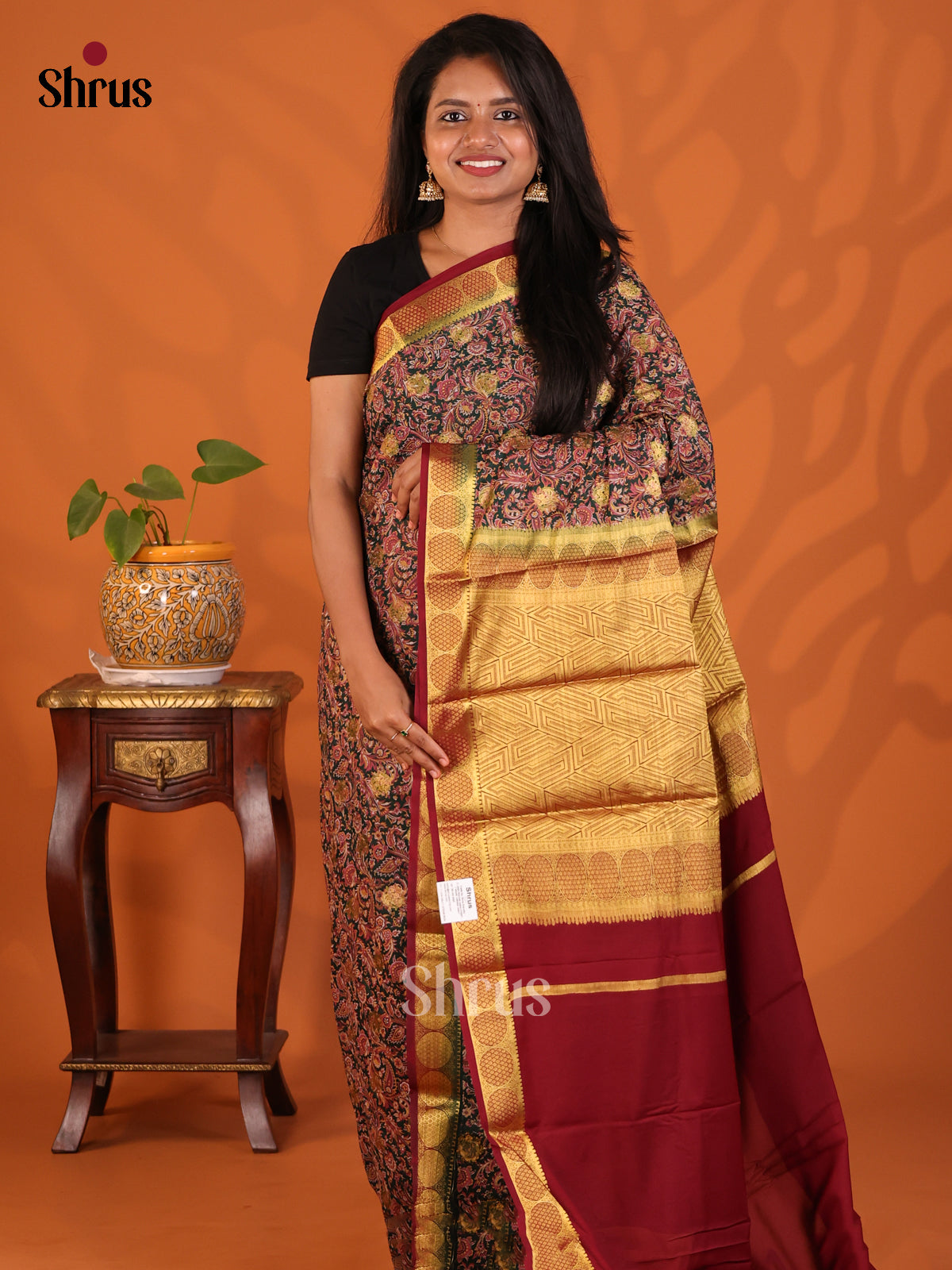 DES06135- Semi Mysoresilk Saree - Shop on Shrus.com