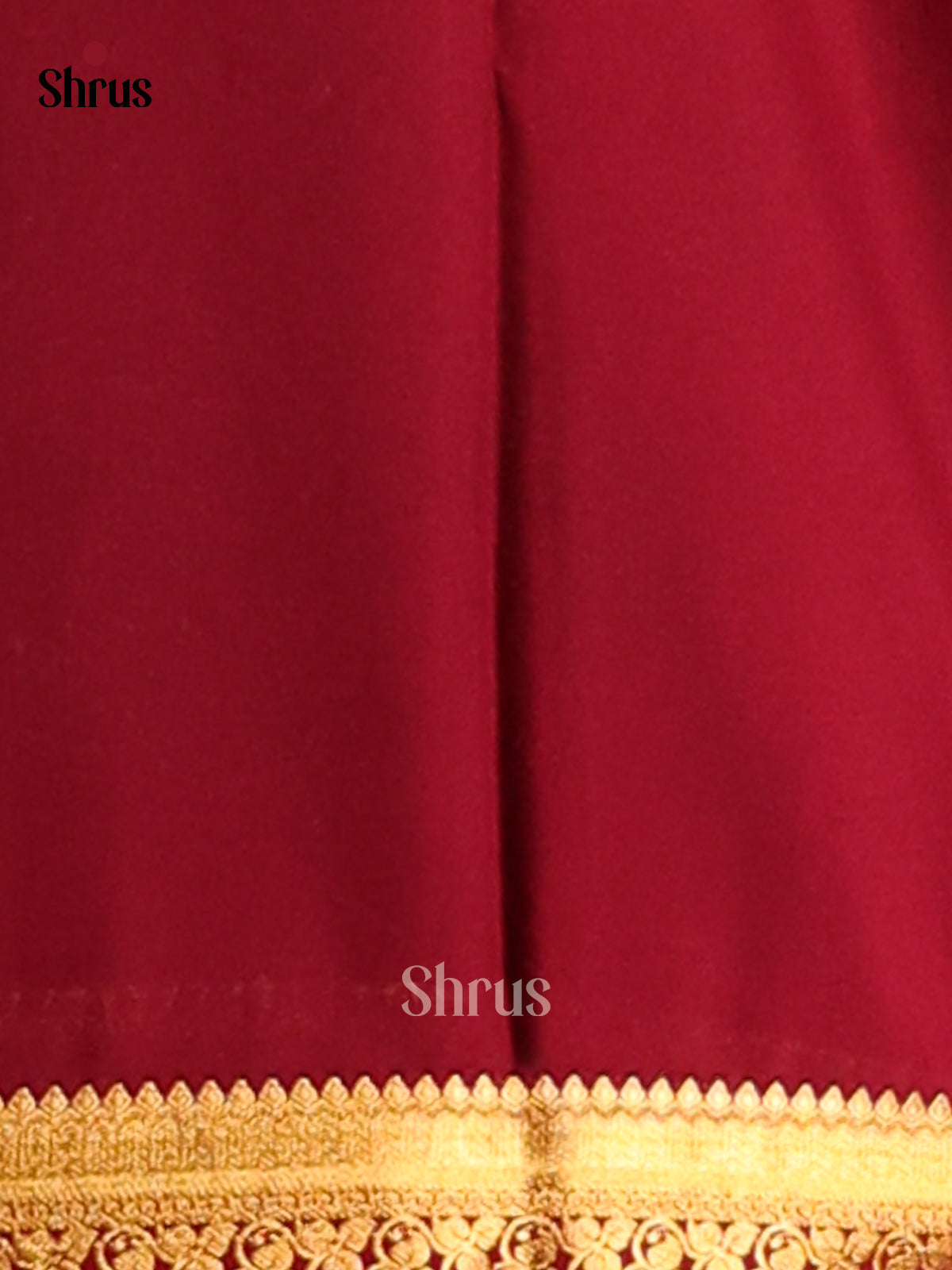 Rust with Maroon - Semi Mysoresilk Saree - Shop on Shrus.com