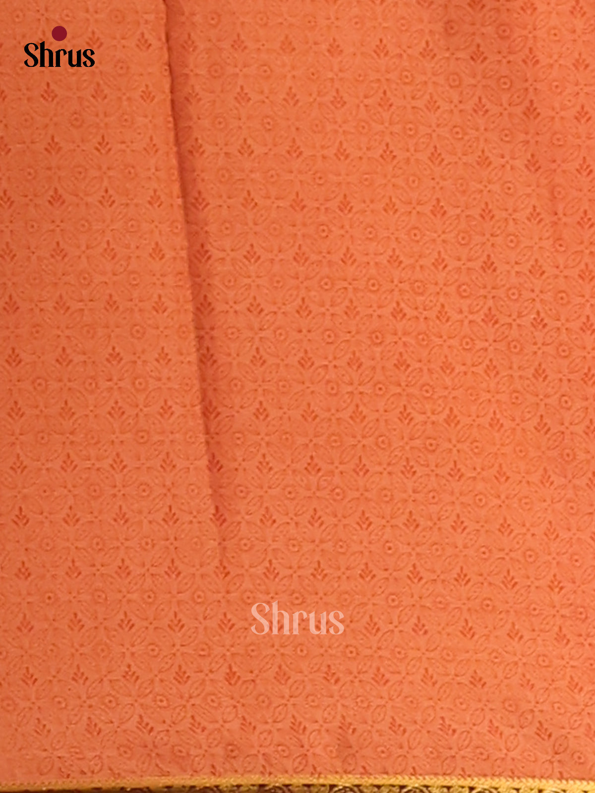 Rust with Brown- Semi Mysoresilk Saree - Shop on Shrus.com