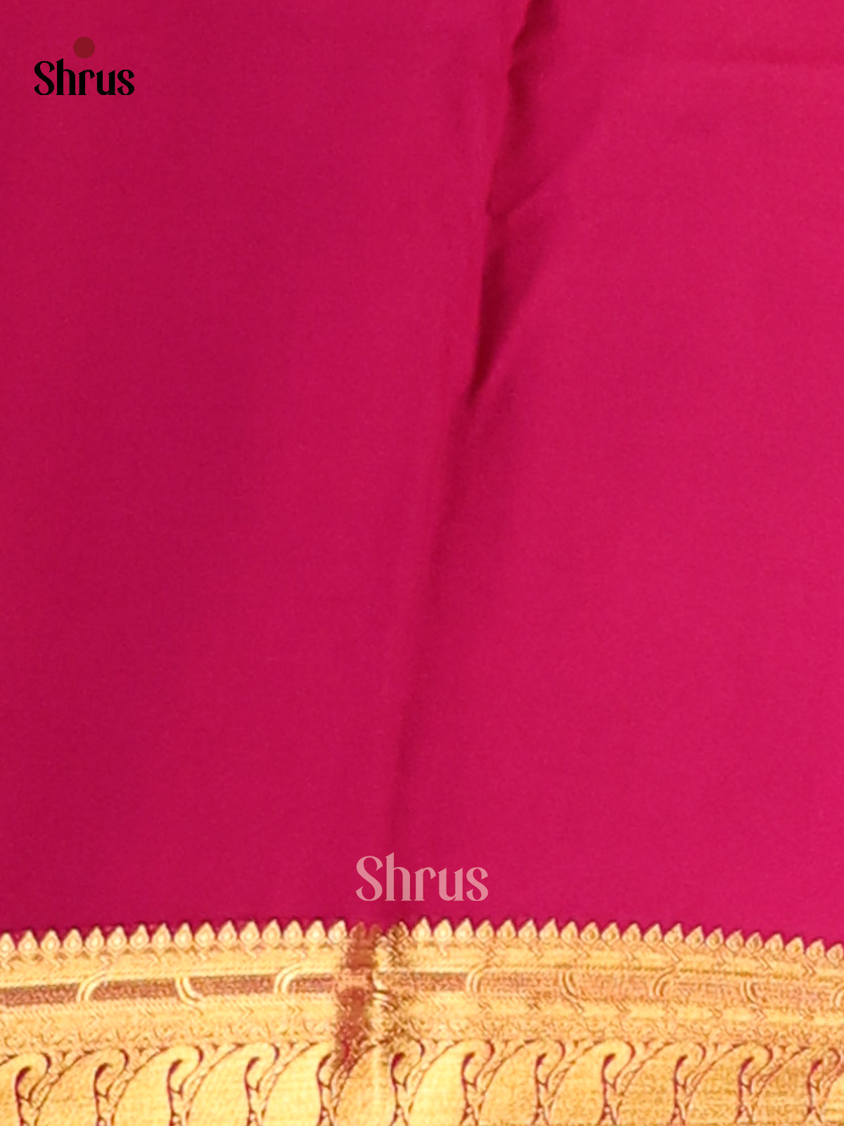 Black with Majenta - Semi Mysoresilk Saree - Shop on Shrus.com