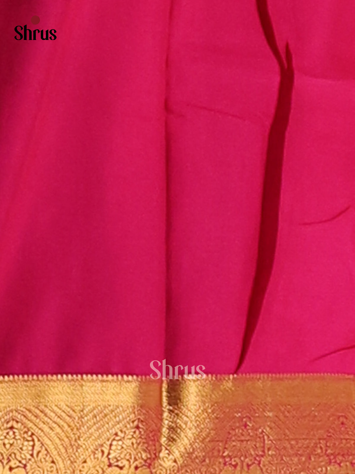 Dusty Pink with Pink - Semi Mysoresilk Saree - Shop on Shrus.com