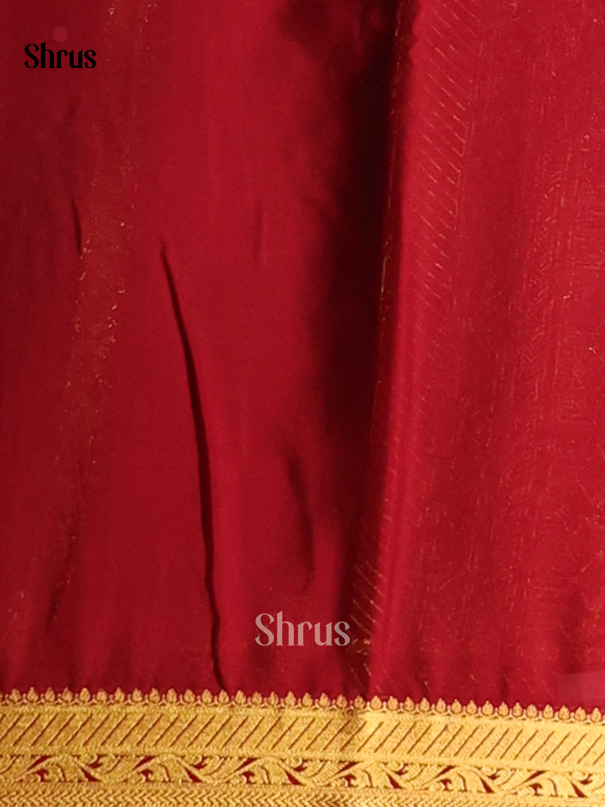 Orange with Maroon - Semi Mysoresilk Saree - Shop on Shrus.com